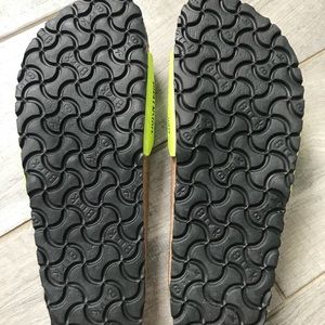 Lime green Madrid style birkenstocks